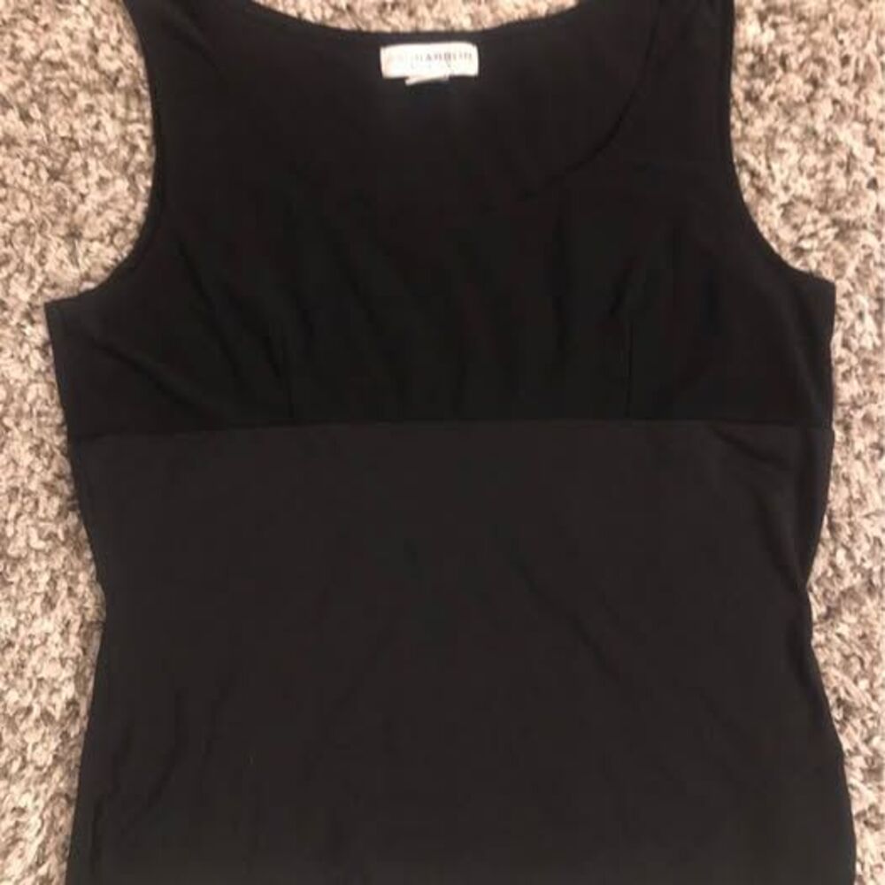 Silky Black Dress Tank Top by Sag Harbor - Women’s size L
